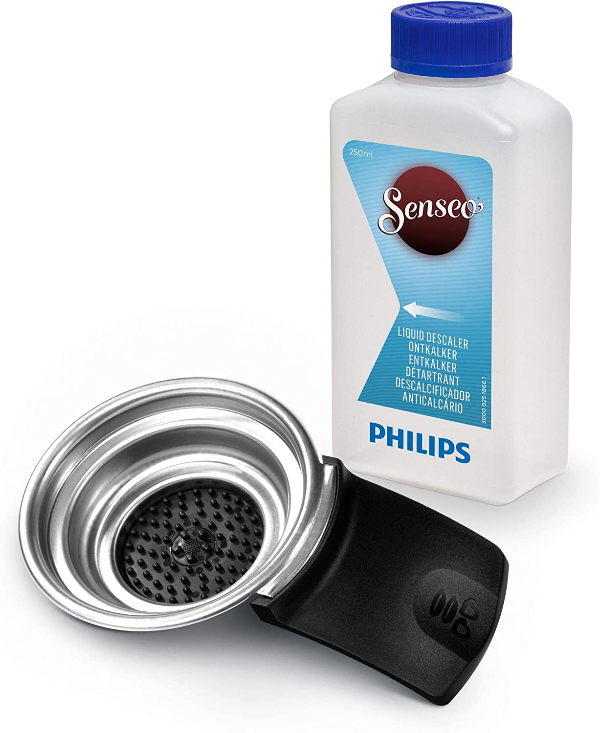 Philips Domestic Appliances Philips Senseo CA6522/01 Care Set for Senseo Original Coffee Pod Machine (Liquid Descaler and Coffee Pod Holder for 1 Cup)
