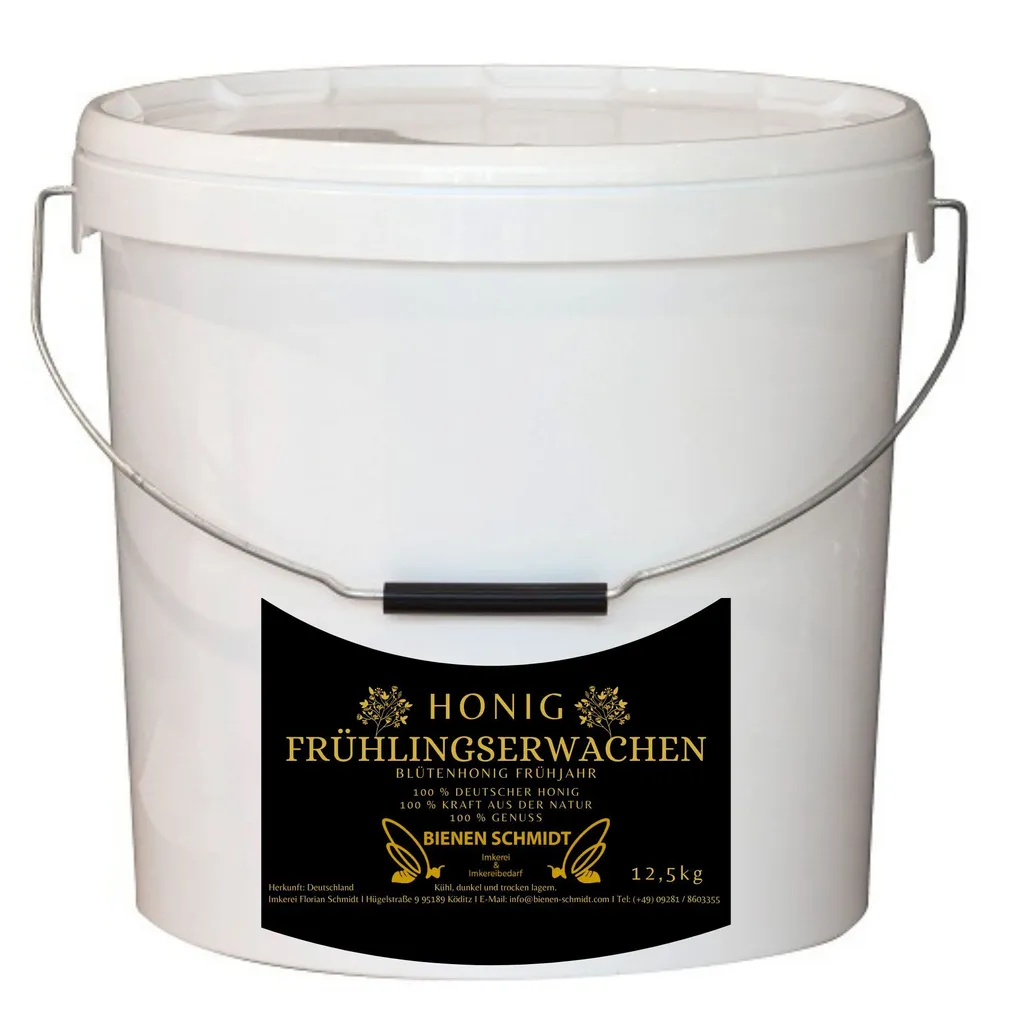 25 kg Eimer lebensmittelecht Original Deutscher Honig Frühjahrshonig aus Oberfranken (Nord-Bayern) Honig rein und natürlich