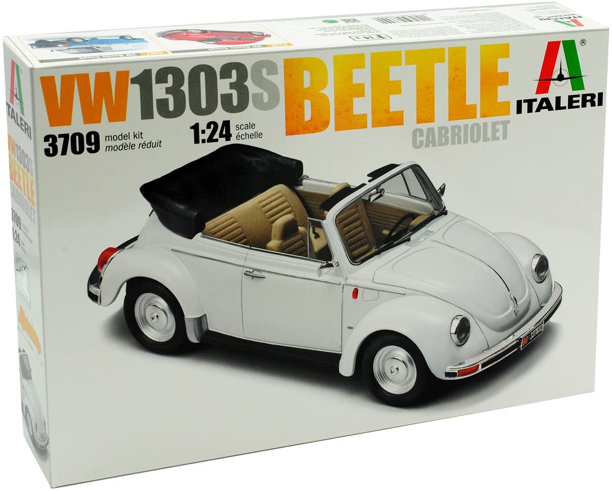 Italeri Alles-Meine.De Gmbh Volkswagen Beetle 1303S Cabrio White Open 1972 3709 Kit