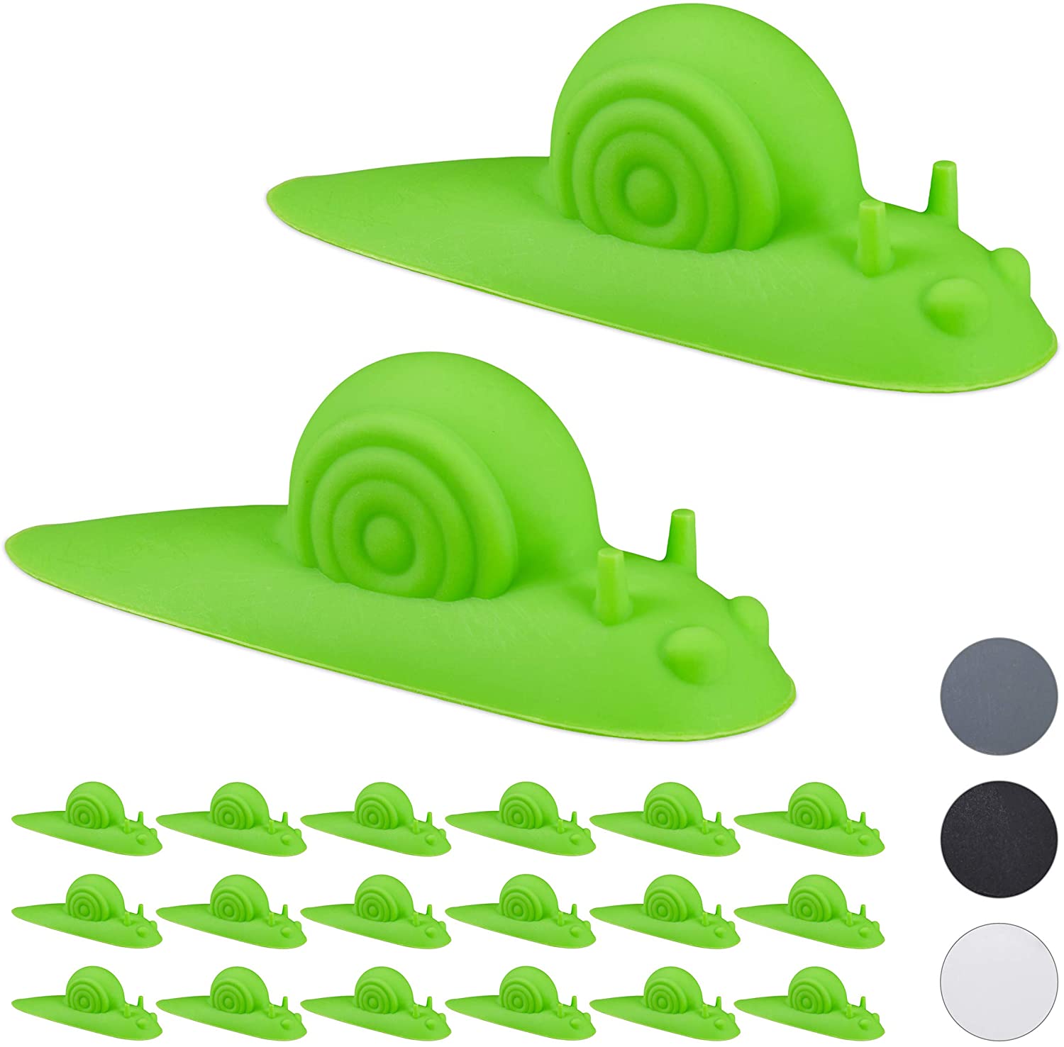 Relaxdays 20 X Door Stoppers Snail Door Wedge Rubber Soft Funny Protects Fl