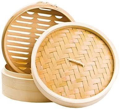 Unbekannt Bamboo Steamer Set of 3 30.5 cm Durable Bamboo Steamer