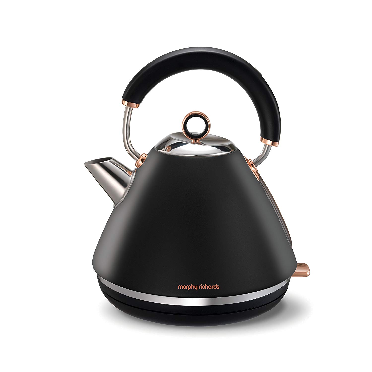 Morphy Richards Kettle Accents Black Pink Gold