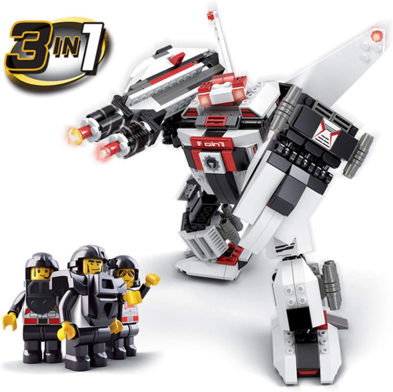 Sluban Bricks, Space 3 In 1 Caston General 382 Components (Aj