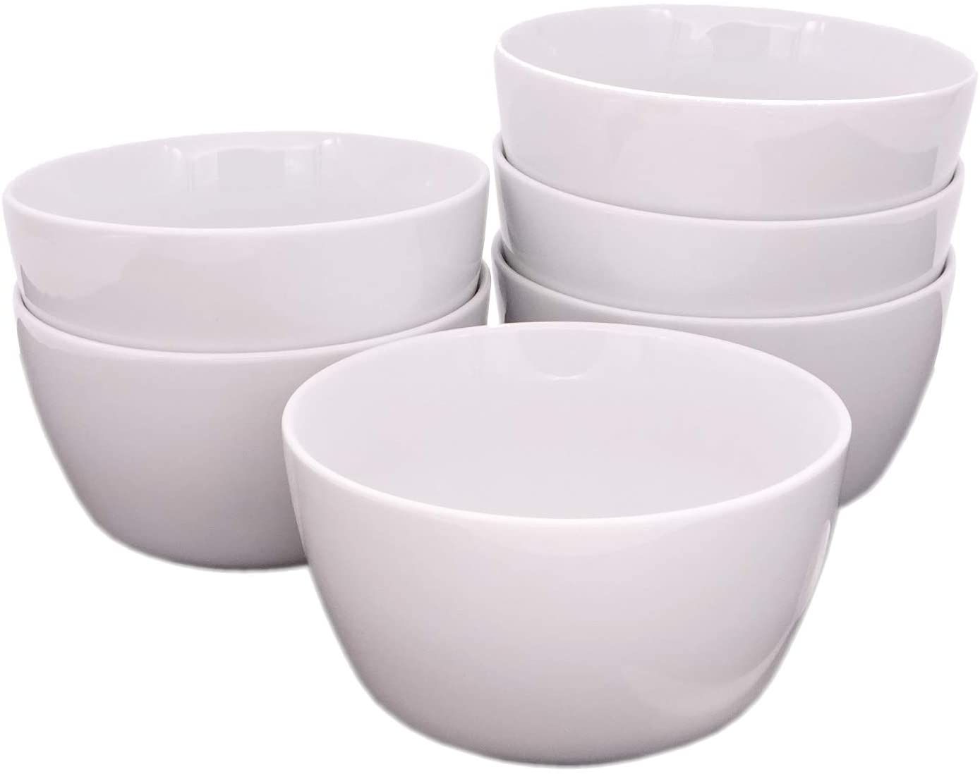KAHLA 8.45 Fl Oz 32 A238 A90032 °C Modern 6 Person 14 cm Round Bowl, White Without Decoration Cereal Bowls Set of 6 Porcelain Soup Bowl Ice Salad