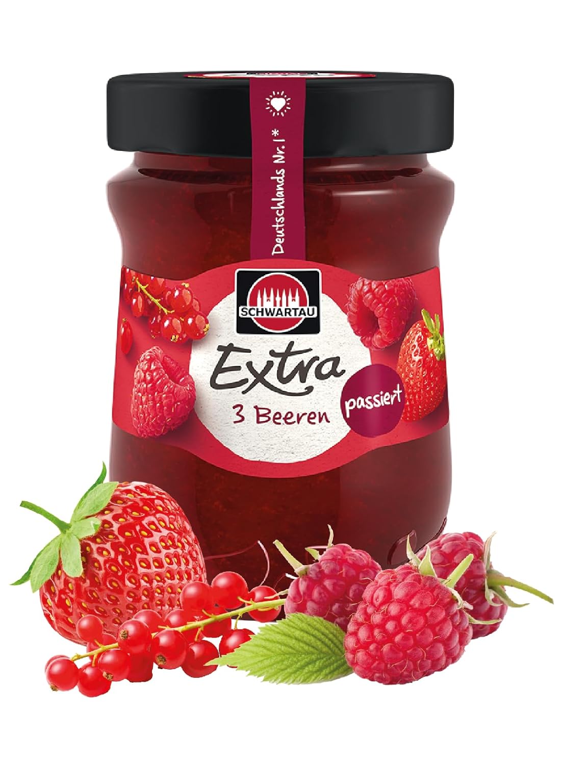 Extra 3 Berries, Jam without Pieces and without Seeds, 340 g