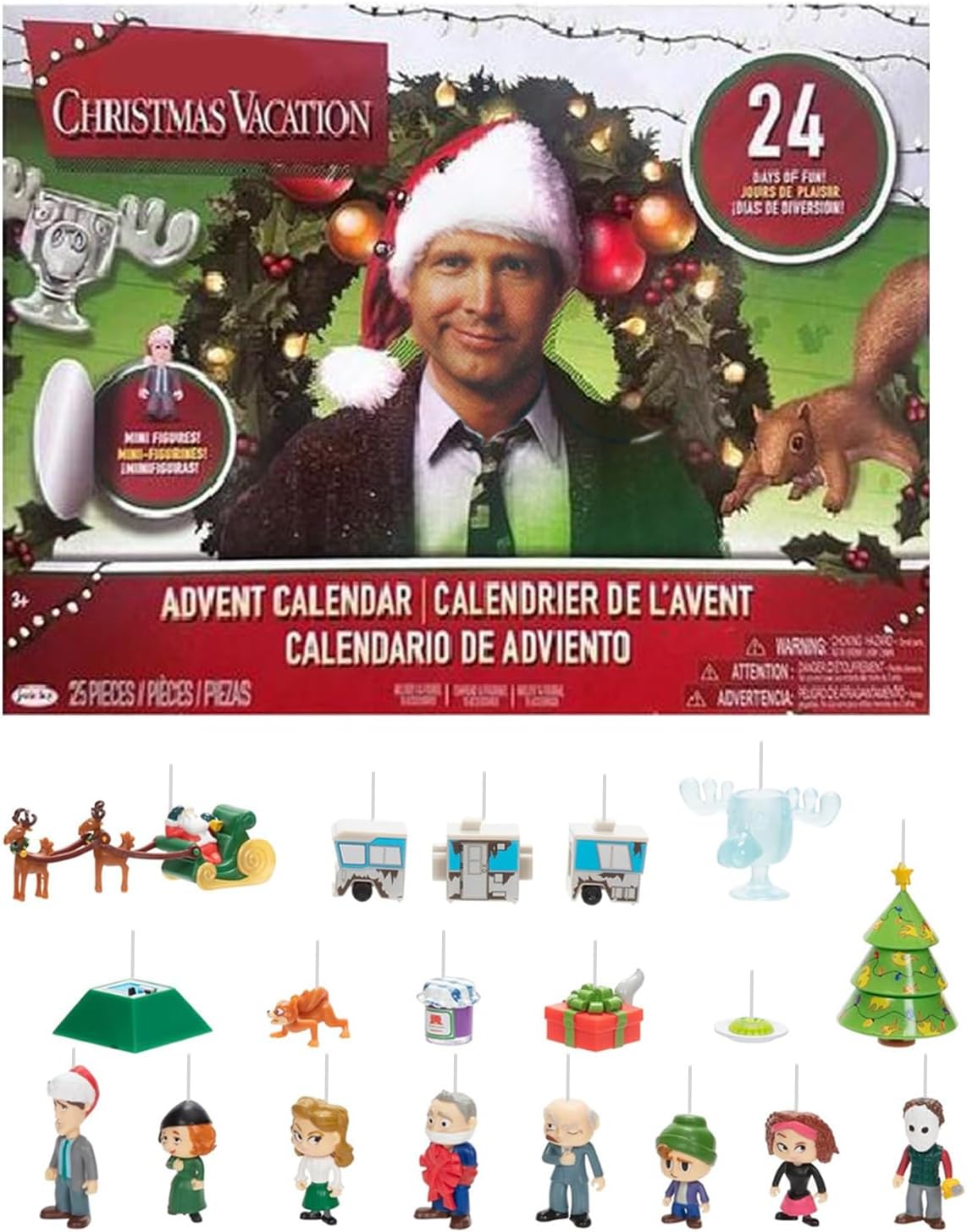 Gihioue National Lampoon\'s Christmas Holiday Advent Calendar 2024, 24-Day Christmas Holiday Countdown Calendar, Movie Theme, Christmas Holiday Advent Calendar 2024, Includes 24 Figures