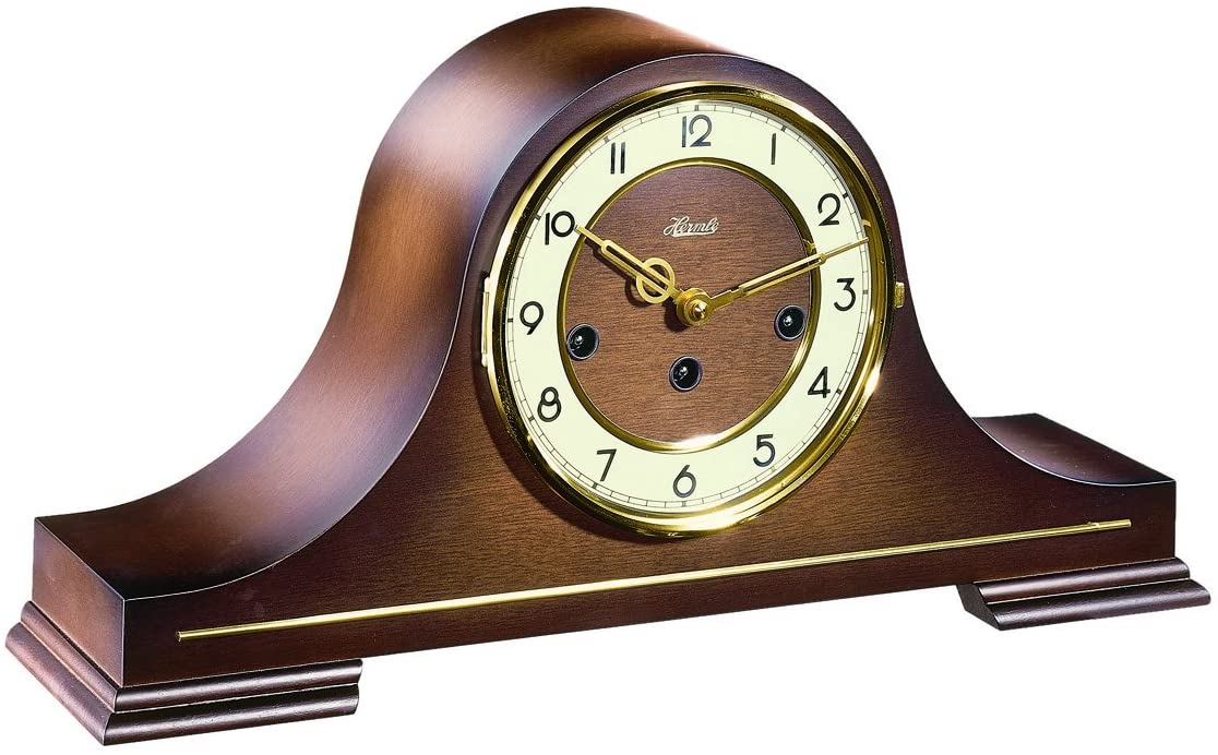 Hermle Uhrenmanufaktur Hermle Hand Made Tambour Style Mantle Clock - Walnut Finish