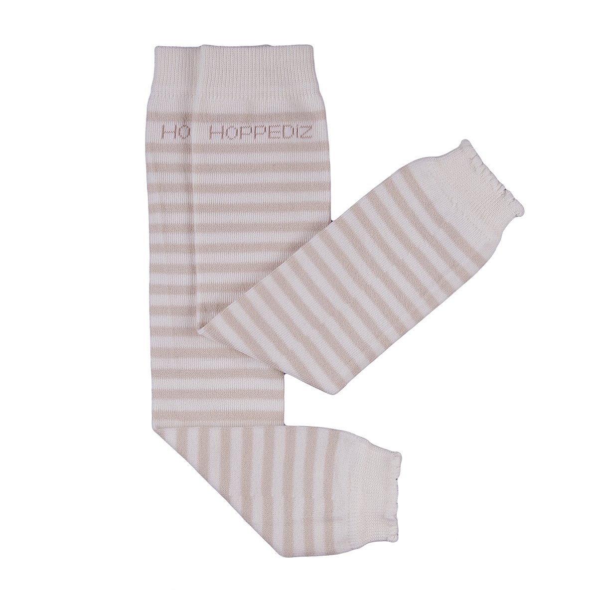 HOPPEDIZ Baby Boys\' Striped Socks Beige creme mit sandfarbenen Streifen