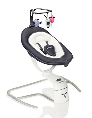 Babymoov baby swing Swoon Motion zinc - incl. 8 melodies in MP3 quality, adjustable backrest and motion detector
