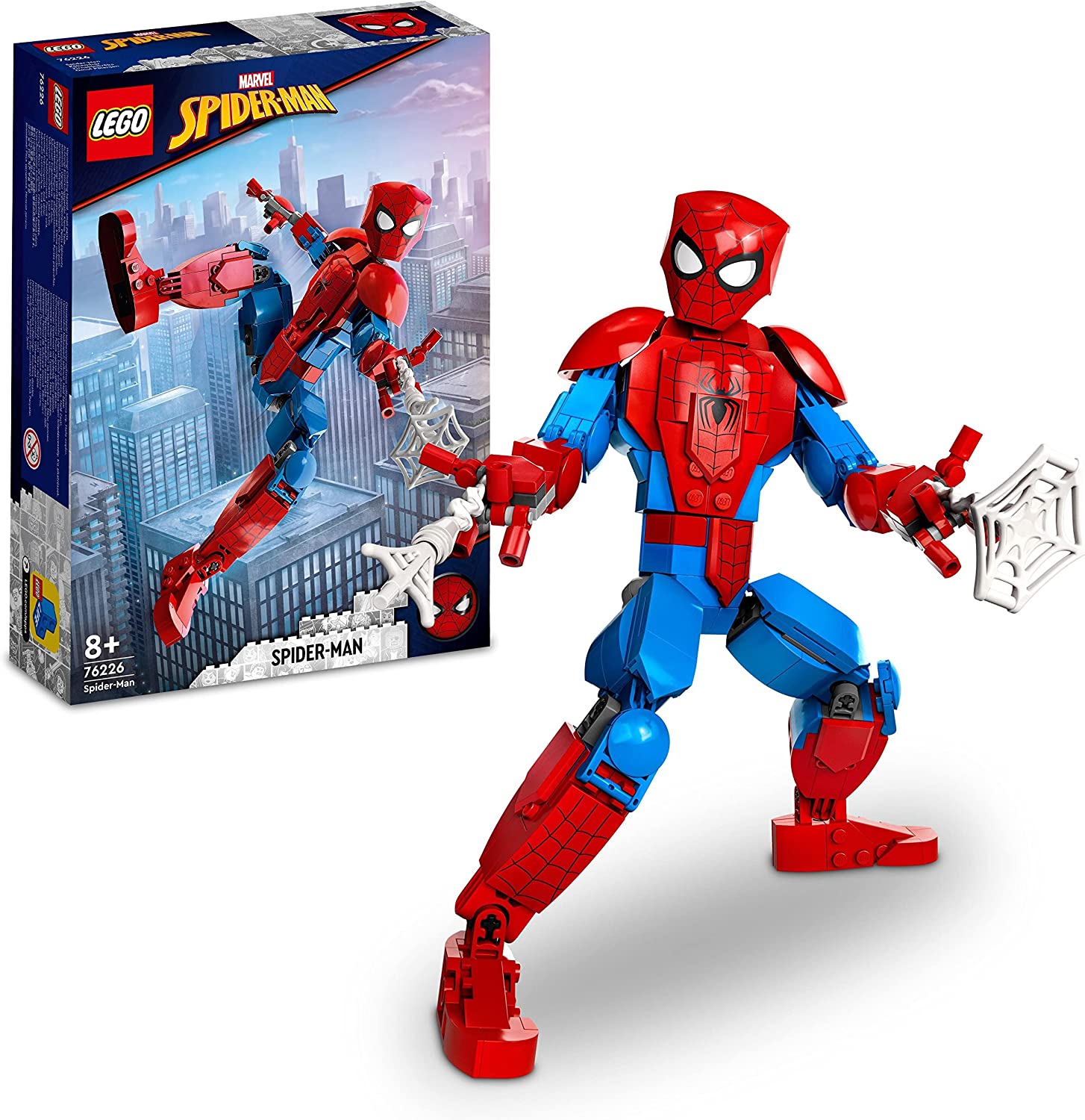 LEGO 76226 Marvel Spider-Man Figure, Fully Moving Action Toy, Collectable Superhero Set, Toy for Boys and Girls