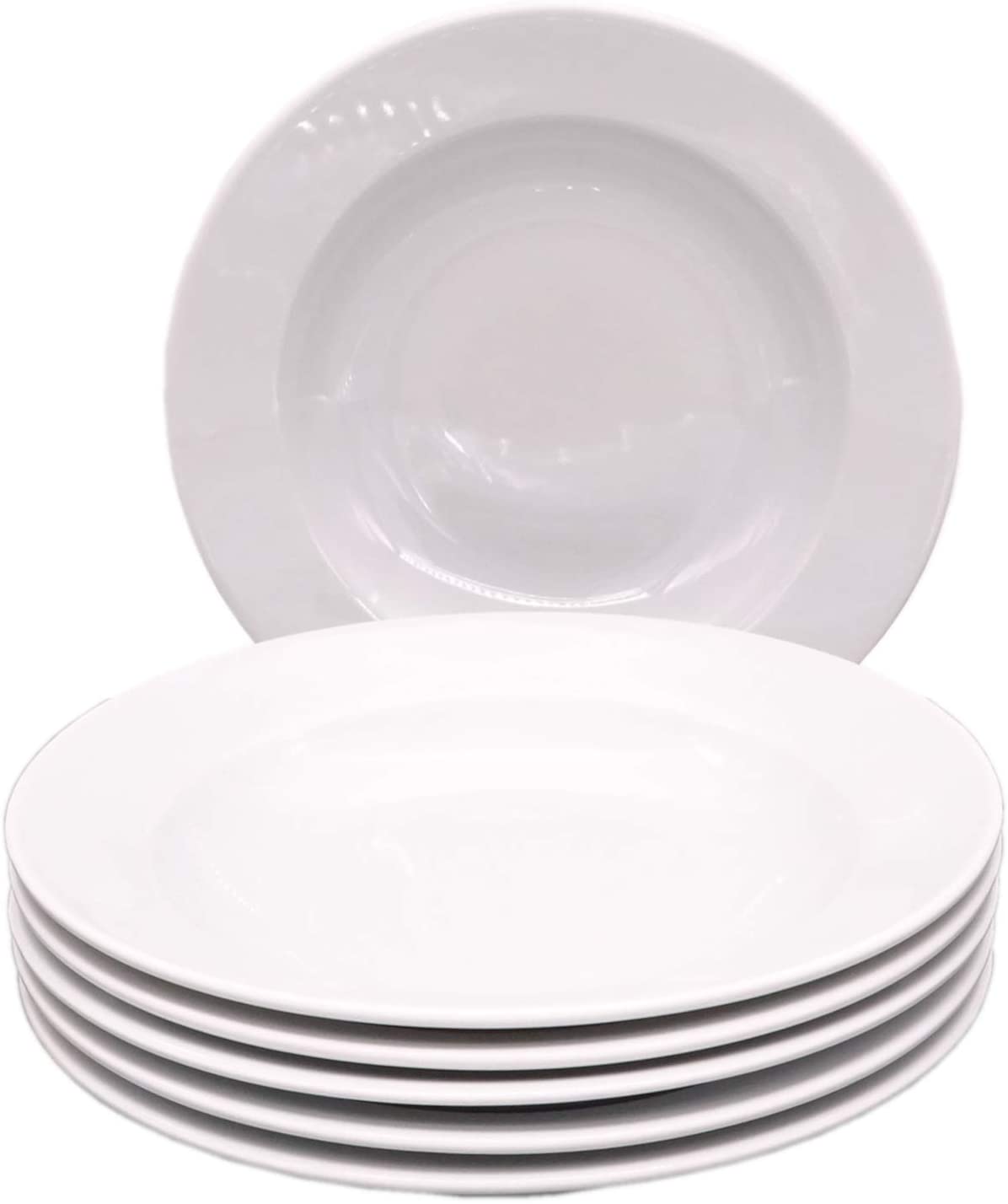 Kahla Pronto 57G112A90057C Porcelain Plate Set 6 Pieces Soup Plate for 6 People Round White Pasta Plate without Decoration