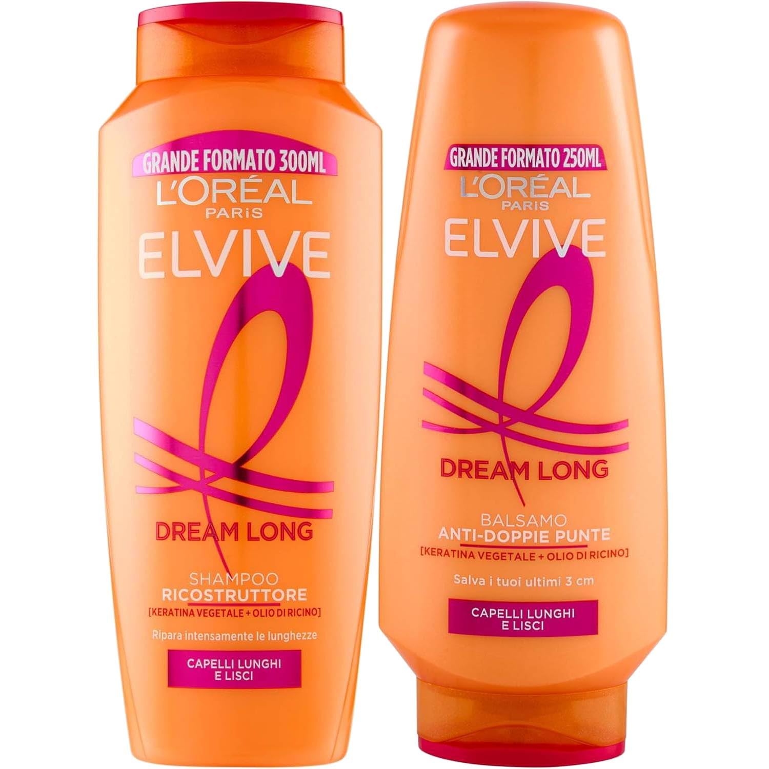 L\'oreal Paris Elvive Hair Care Shampoo and Conditioner (Dream Long Shampoo 300ml + Conditioner 250ml)