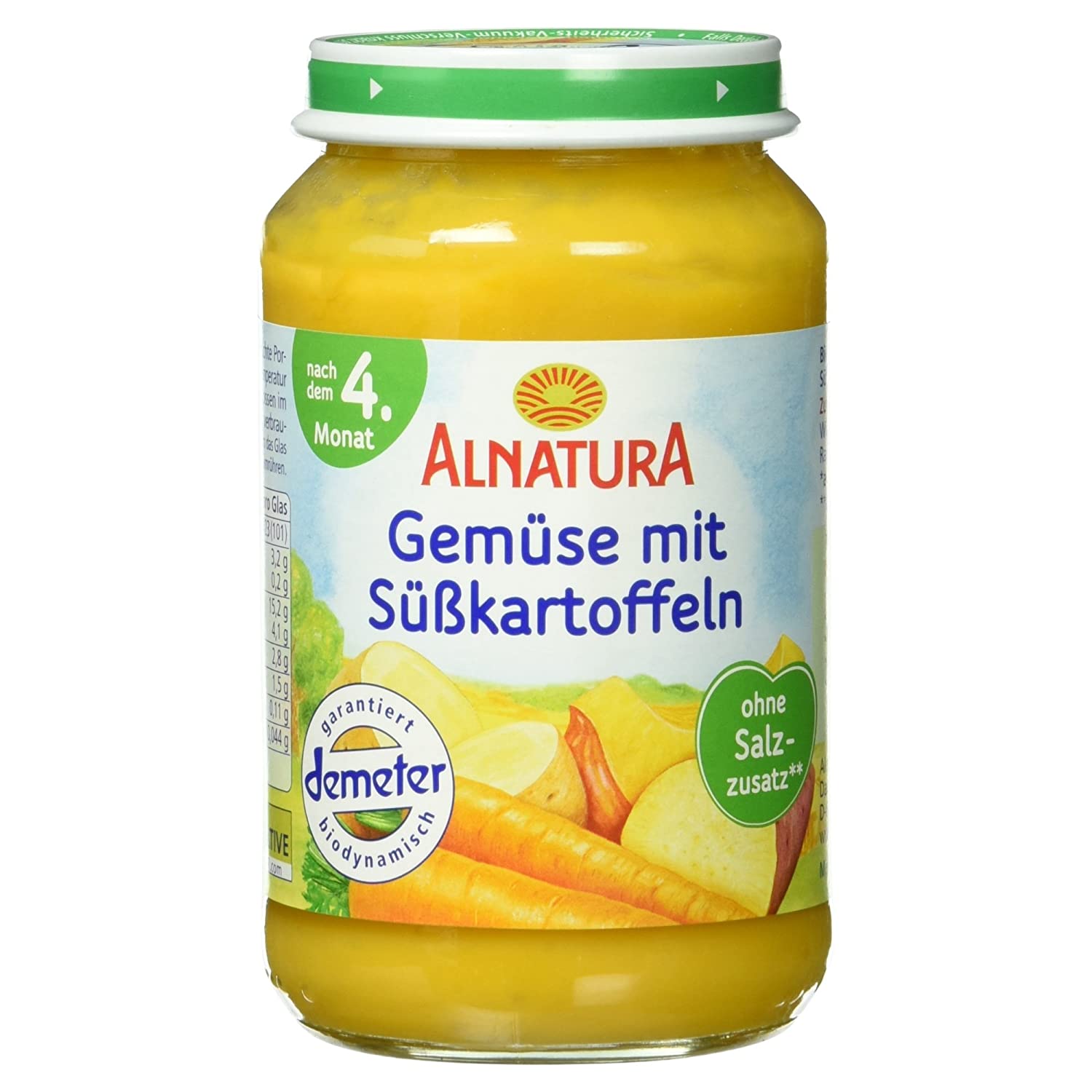 Alnatura Demeter Bio Gemüse mit Süßkartoffel, 6er Pack (6 x 190 g)