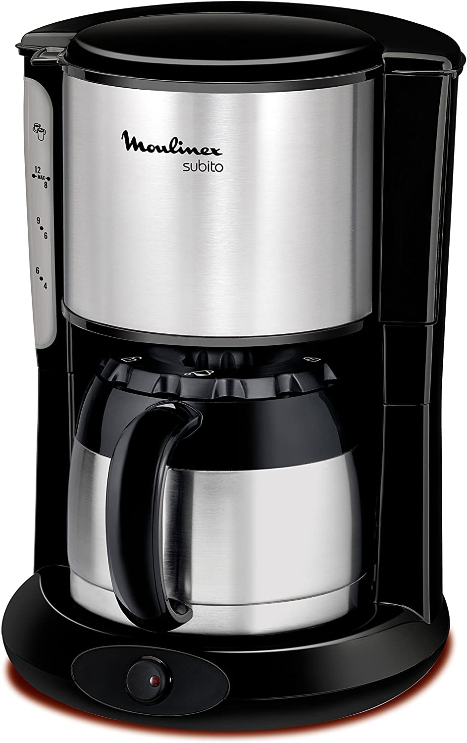 Moulinex FT360811 Subito Thermal Coffee Machine, Stainless Steel, Black