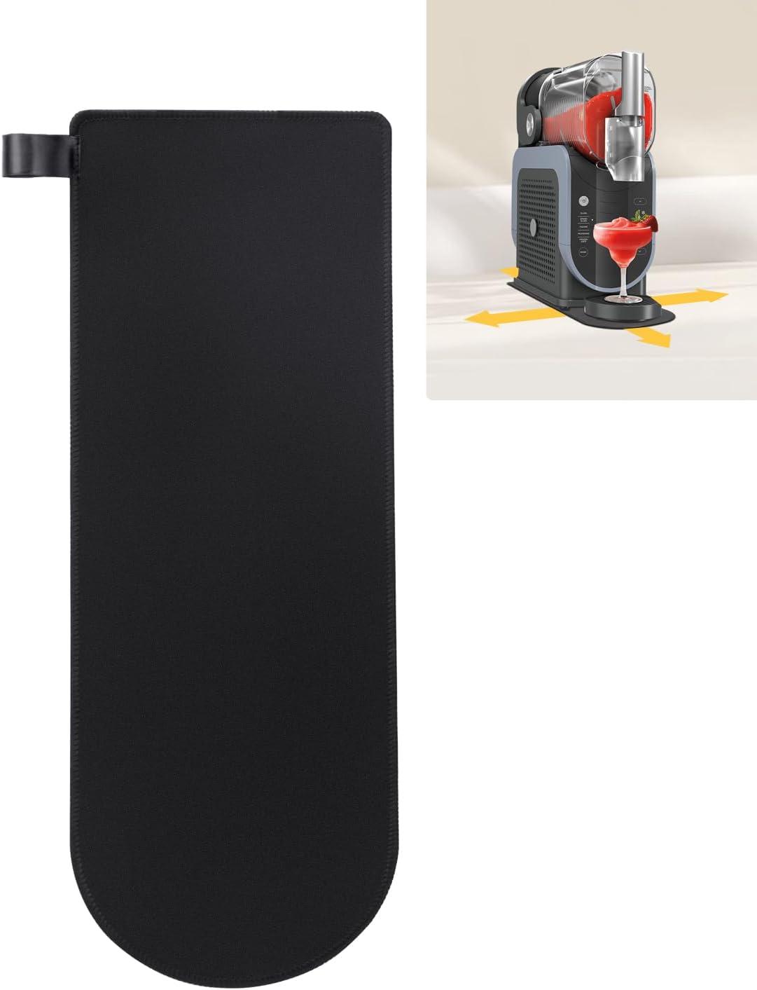 Sliding Pad for Ninja Slushie Machine FS301 Professional Frozen Drink Machine Quick Push Frozen Drink Machine on Table - Practical Storage Strap - Accessories for Ninja Drink Maker