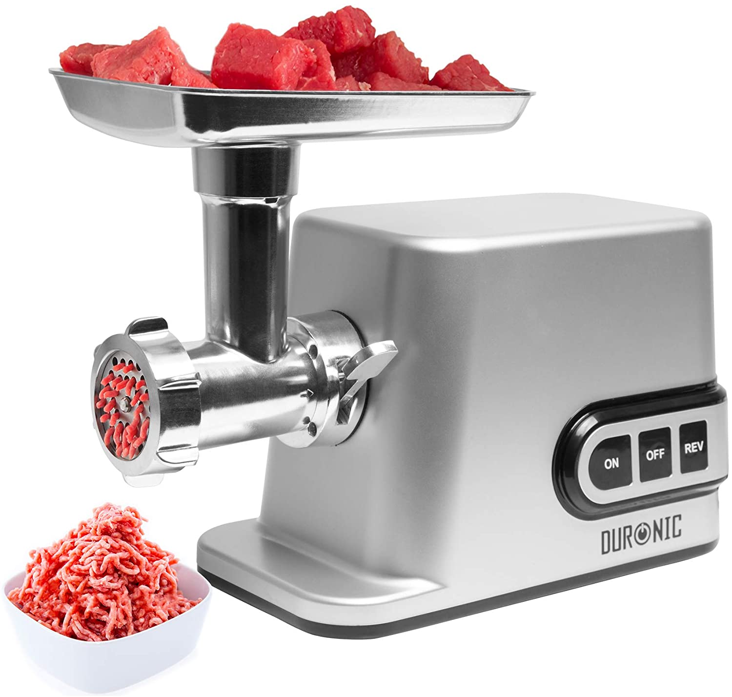 Duronic MG301 Electric Meat Grinder / Sausage Machine / Minced Meat Machine with Sausage and Keb Attachment 3000 Watt