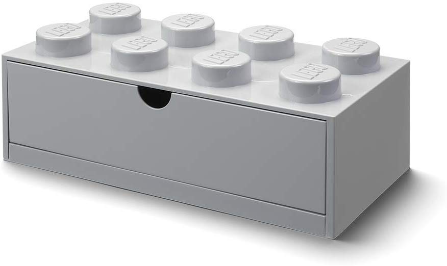 Lego 40211740 Desk Drawer, 8 Buttons, Grey