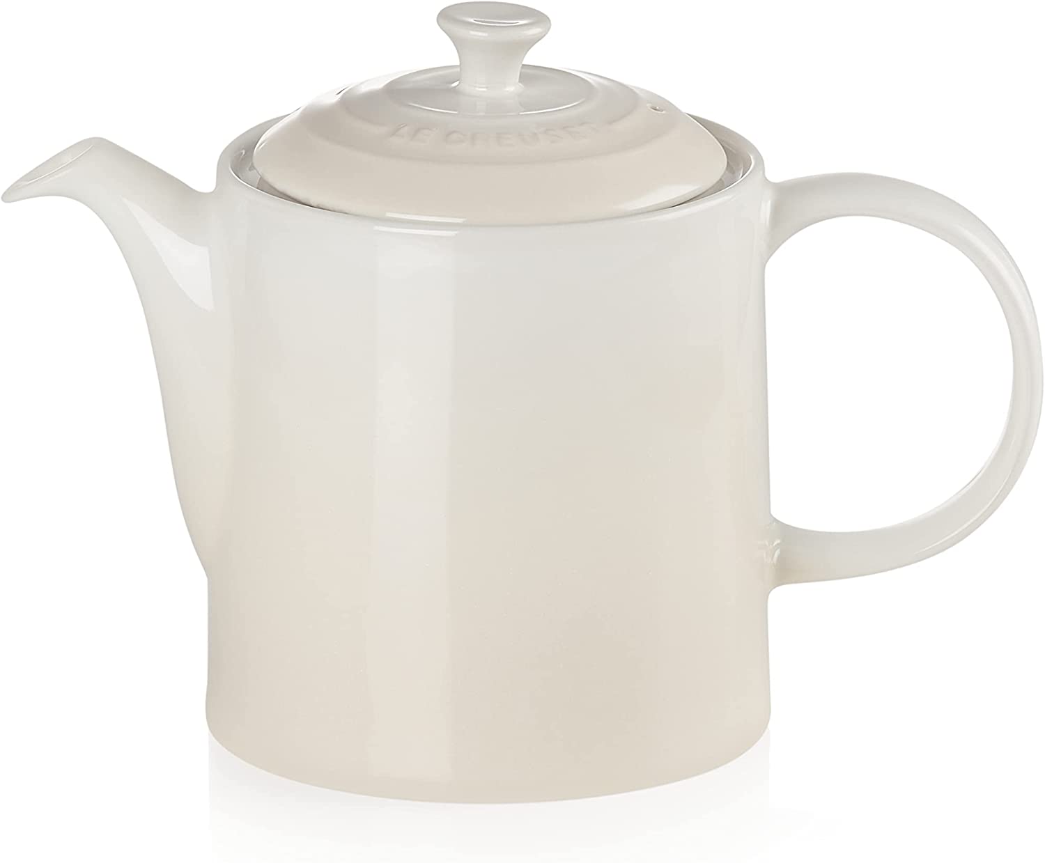 Le Creuset Grand 7070313716000 Teapot Glazed Stoneware 1.3 Litres for 4 Cups Meringue