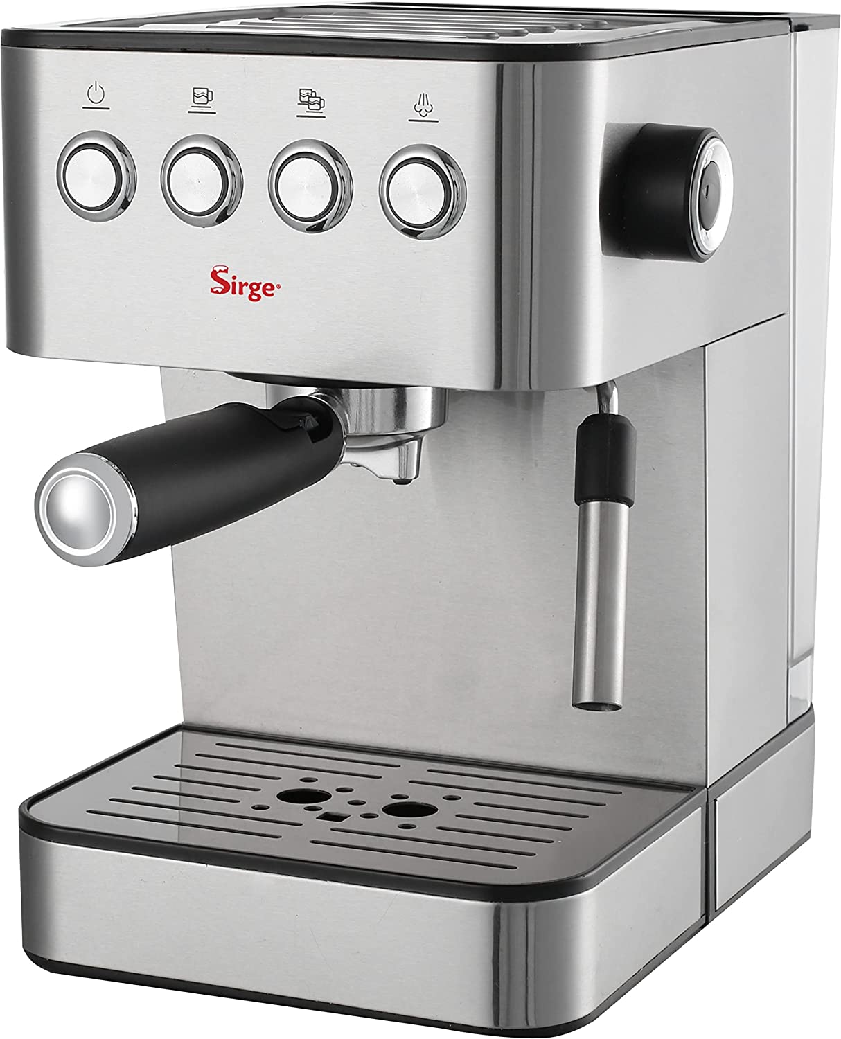 Sirge Lussy Machine for Coffee Espresso and Cappuccino Coffee in dust and Waffles Paper Lussy 15 Bar Italian Pump with 2 Filters Features Waffles And Caffe Gema Recommended. Boiler Aluminium Max 1140 Watt