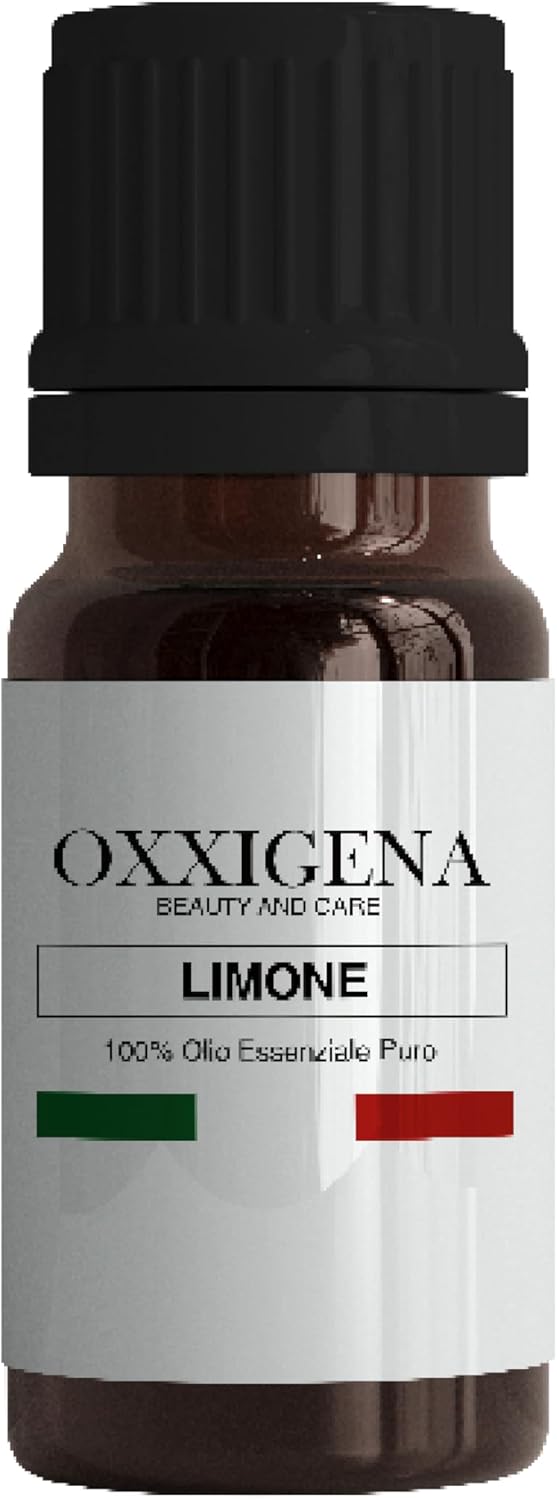 Oxxigena - Lemon Essential Oil - 30 ml - Made in Italy - 100% Pure, Natural, Vegan, GMO Free - Ideal for Aromatherapy, Massage Mixes