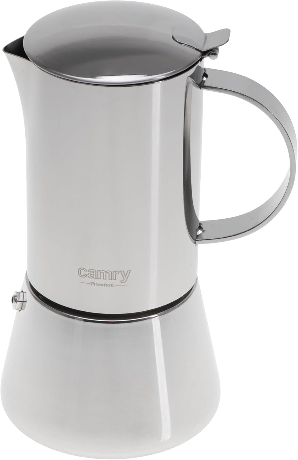 CAMRY Induction Espresso Maker - Stainless Steel Mocha Pot Induction for 6 Cups - Moka Pot Induction 350 ml - Classic Coffee Machine for Aromatic Espresso - Suitable for All Hobs