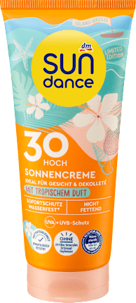 Sunscreen face with tropical scent, island breeze, SPF 30, 100 ml