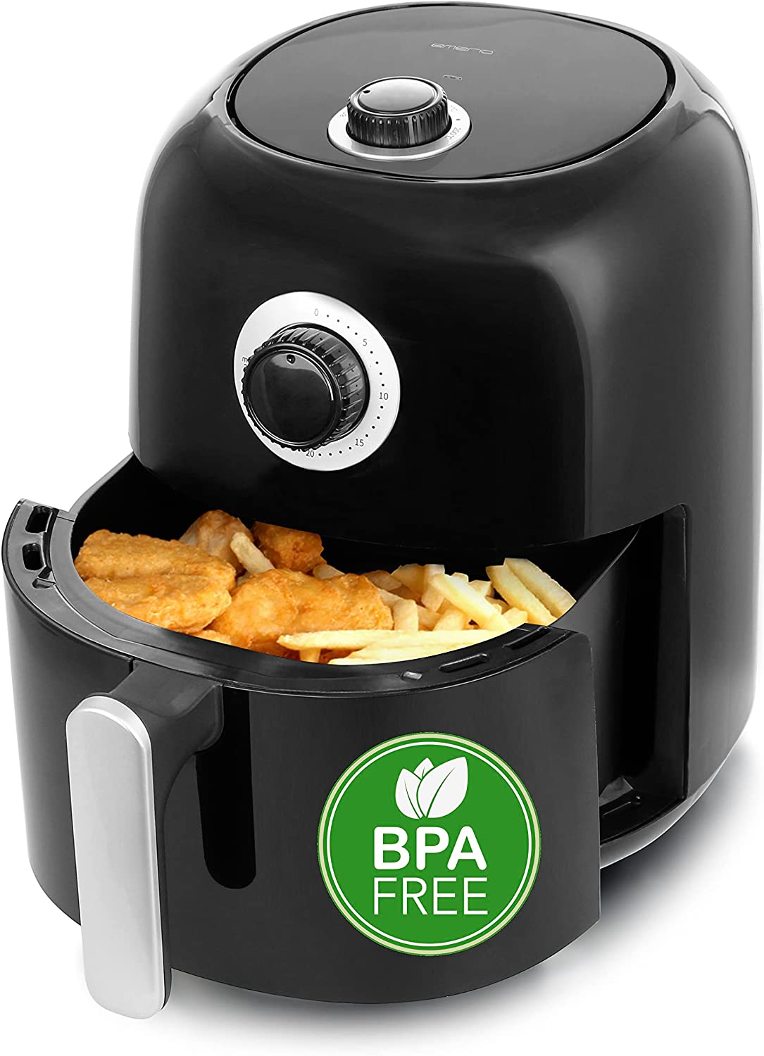 Emerio AF-125770 Smartfryer Airfryer Hot Air Frying With Hot Air Without Additional Oil Healthy Frying 3.0 Litre Volume Cool Touch BPA Free Quick Heating 1450 Watt