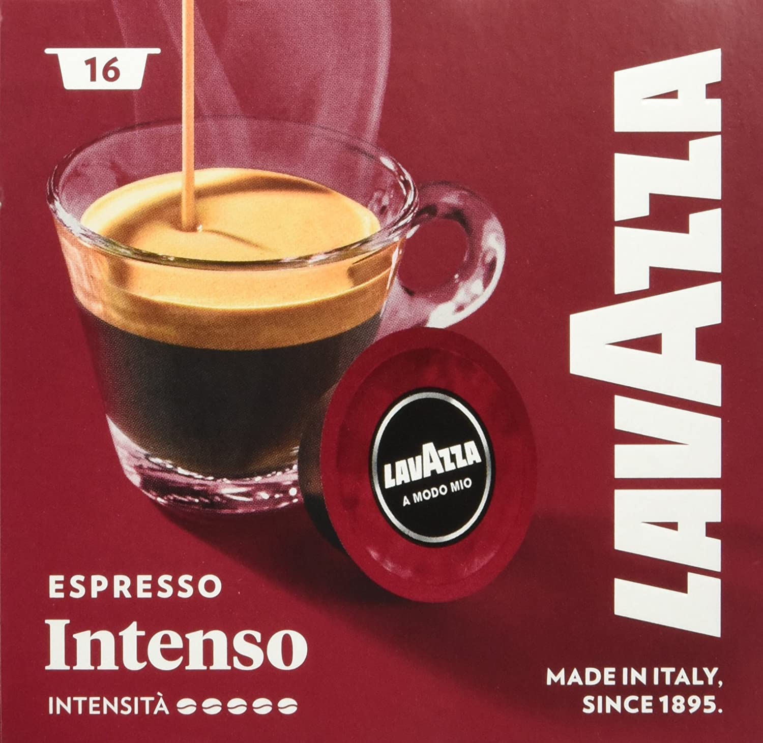 Lavazza A Modo Mio Espresso Intenso, 3-pack, 3 x 16 capsules (48 capsules)
