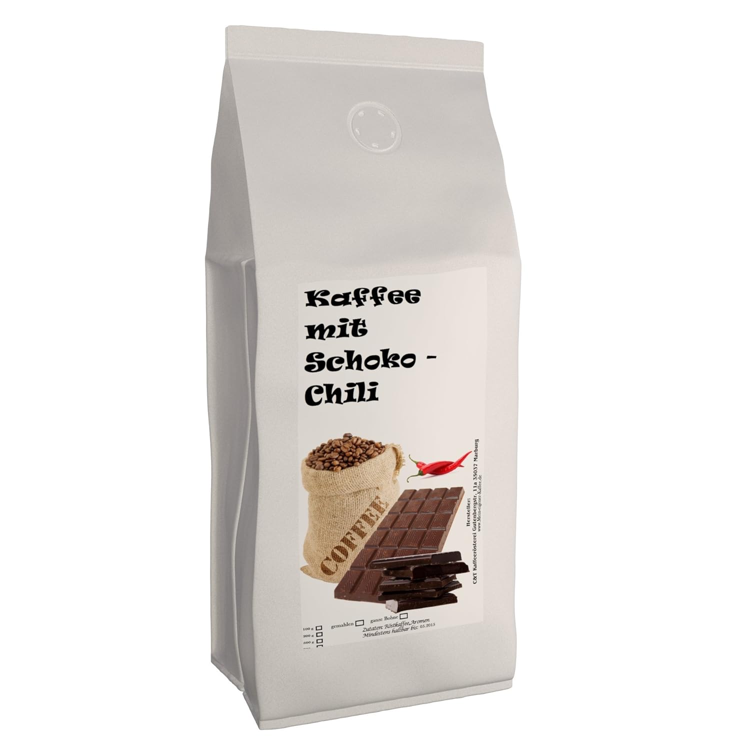 C&T Aroma Coffee - Flavored Ground Coffee - Chocolate Chili 200 g - Private Roasting Top Coffee Flavored Coffee