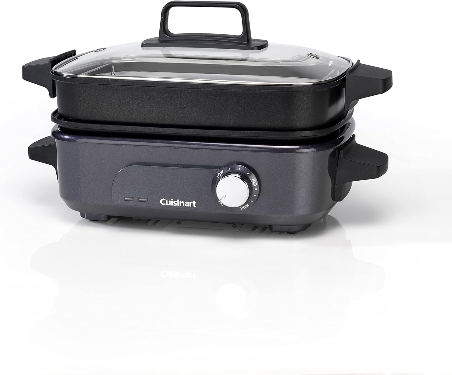 Cuisinart Cook in Grmc3u 5-in-1 Multi Cooker, Grill, Sear, Steam, Simmer and Cook, Non-Stick, Midnight Gray