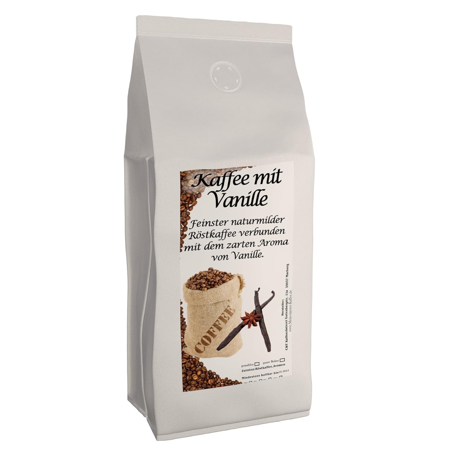 Aromatic Coffee - Flavored Coffee - Whole Bean - Freshly Roasted by Us (Vanilla, 200 g)