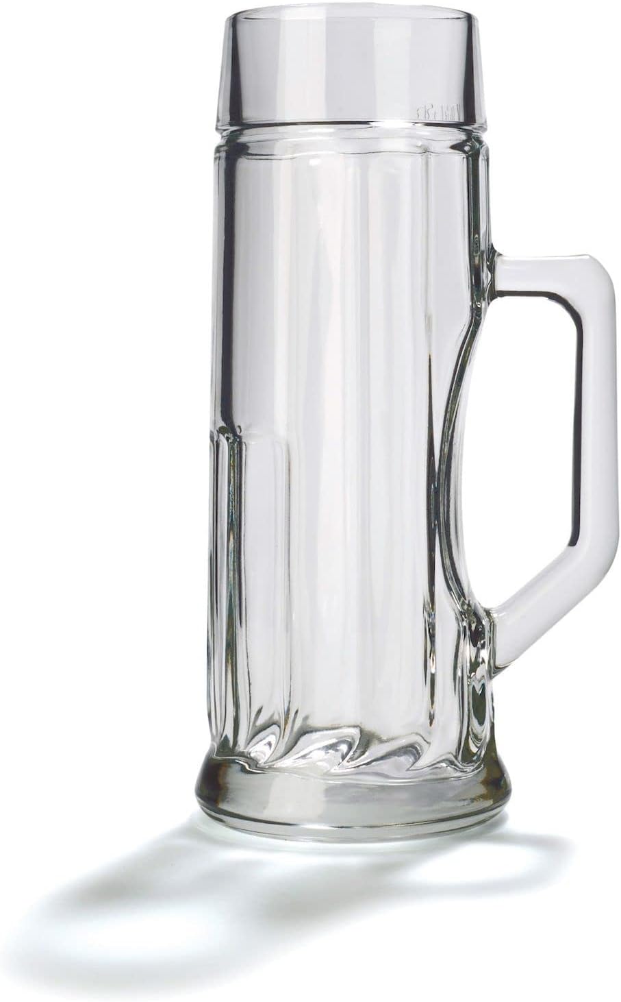 Stölzle Oberglas Beer Mugs Premium Ribbed / Set of 6 Beer Mugs 0.5 Lites / Sturdy Beer Jug / Beer Glasses 0.5 Litres Made of Soda Lime Glass / Beer MUG 0.5 L Dishwasher Safe
