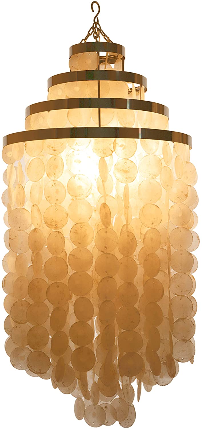 Guru-Shop Ceiling Lamp/Ceiling Light, Shell Lamp Made From Hundreds Of Capi