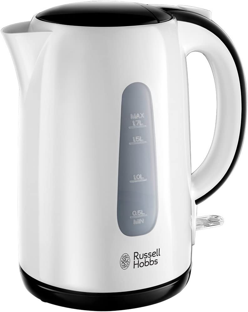 Russell Hobbs My Breakfast Kettle [1.7 L, 2200 W] (Concealed Heating Element, Removable Limescale Filter, Automatic Cooking Stop, External Water Level Indicator, Automatic Lid Opening) Tea Maker 25070-70
