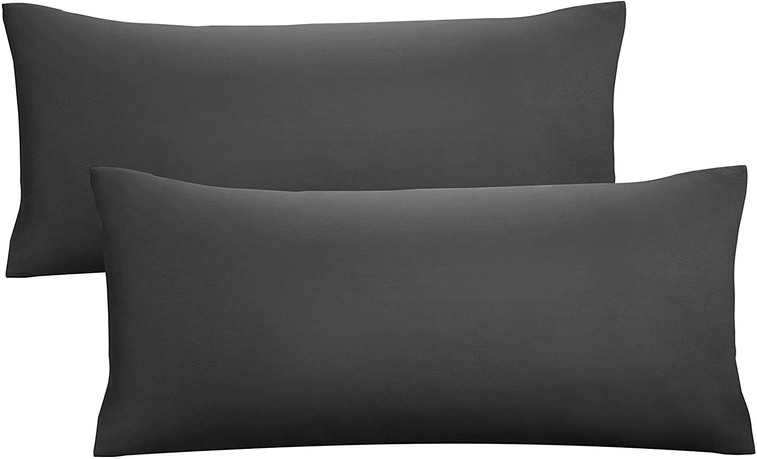 biberna 0077144 Pillowcase, Fine Jersey, Combed Cotton, Super Soft, 2x 40 x 40 cm, Blue