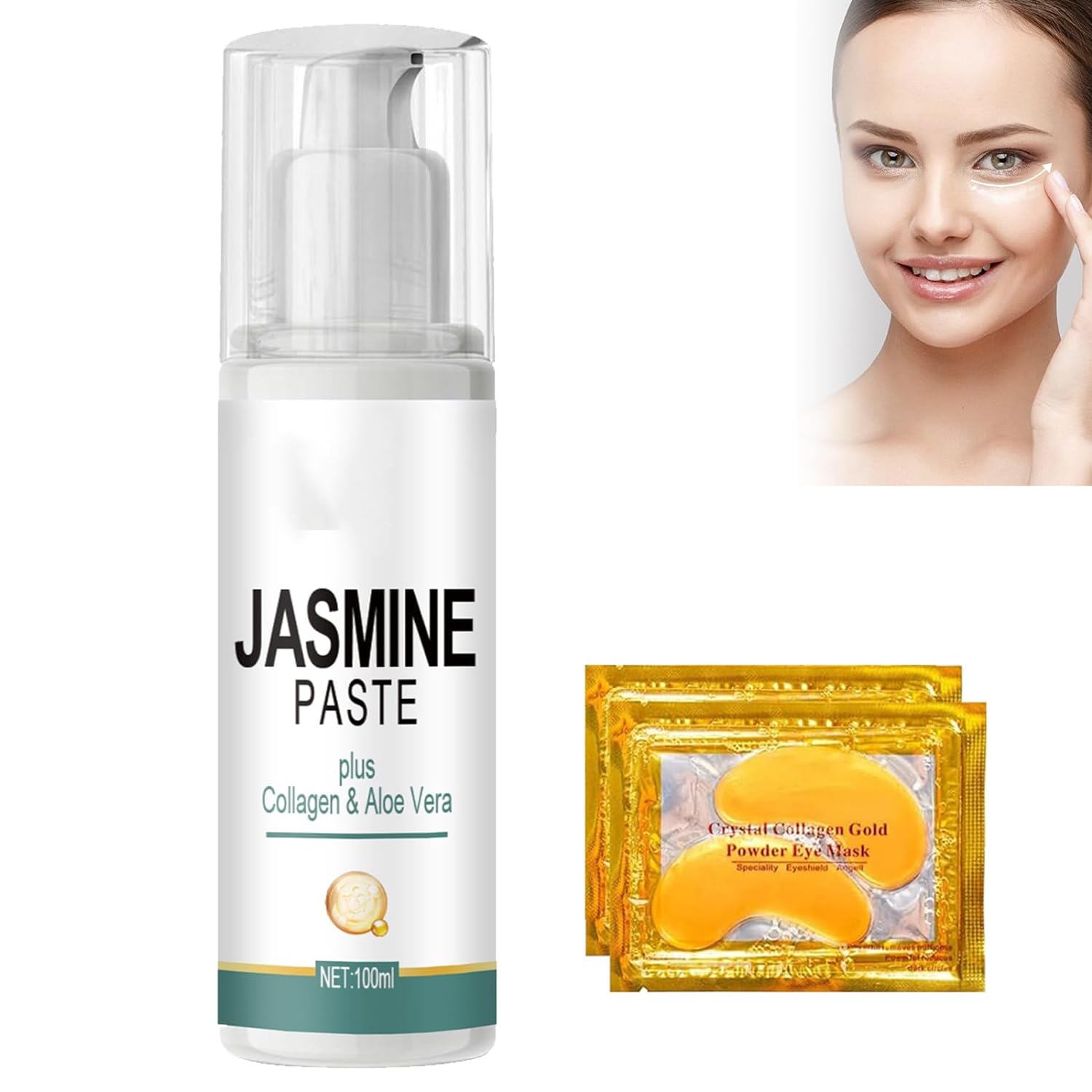 Jasmine Cream for Dark Circles, Slip-On Eyelids Active Jasmine Ointment, Jasmine Ointment Dark Circles, Jasmine Ointment Plus, Jasmine Ointment for Dark Circles, Makes Wrinkles and Dark Circles