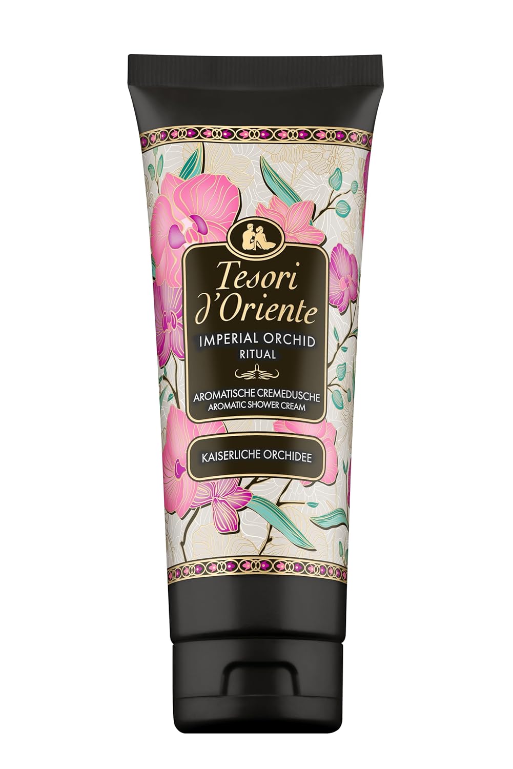 TESORI D\'ORIENTE Imperial Orchid Cream Shower, 250 ml, Aromatic Shower Gel with Imperial Orchid, Wellness Rituals for Body and Senses
