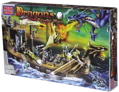 Mega Bloks Dragons Krystal Wars 9895 Mens Warship Pack Of 250