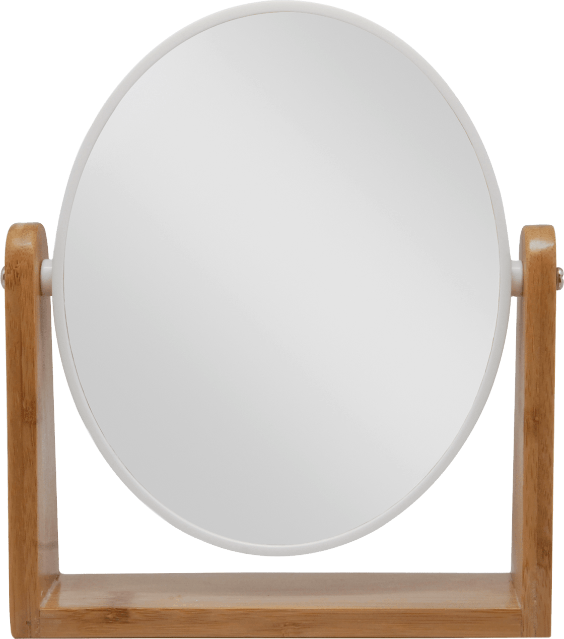 Standing Mirror Double-Sided With Bamboo Base, 1 Pc