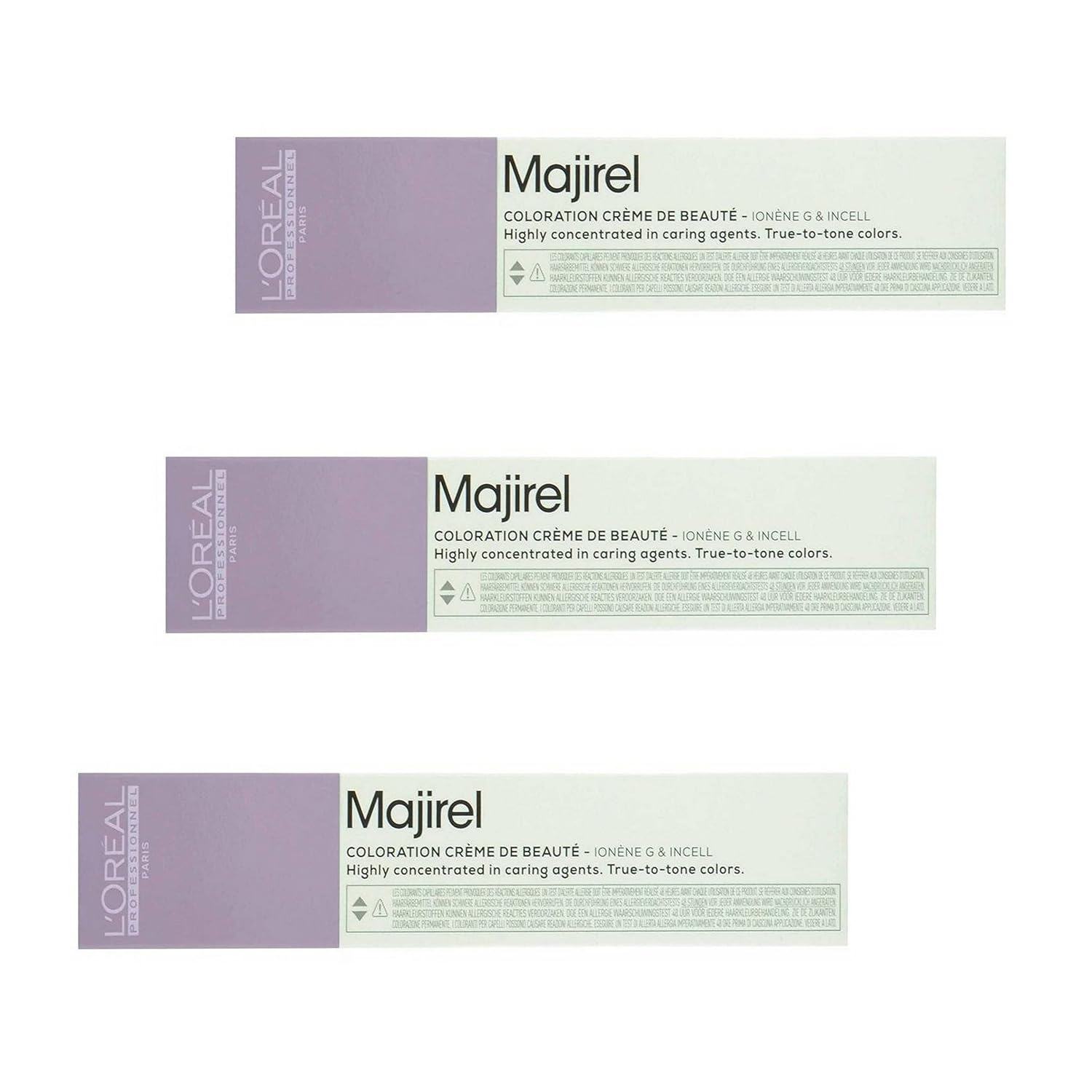 3 x Loreal Majirel 8.21 Light Blonde Irise Ash Cream Hair Colour – 50 ml