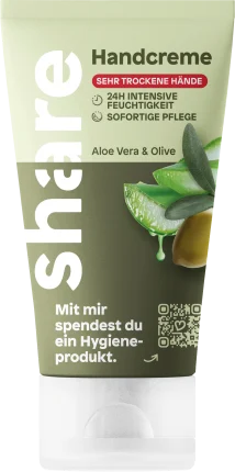 Hand cream aloe vera & olive, very dry skin, 75 ml