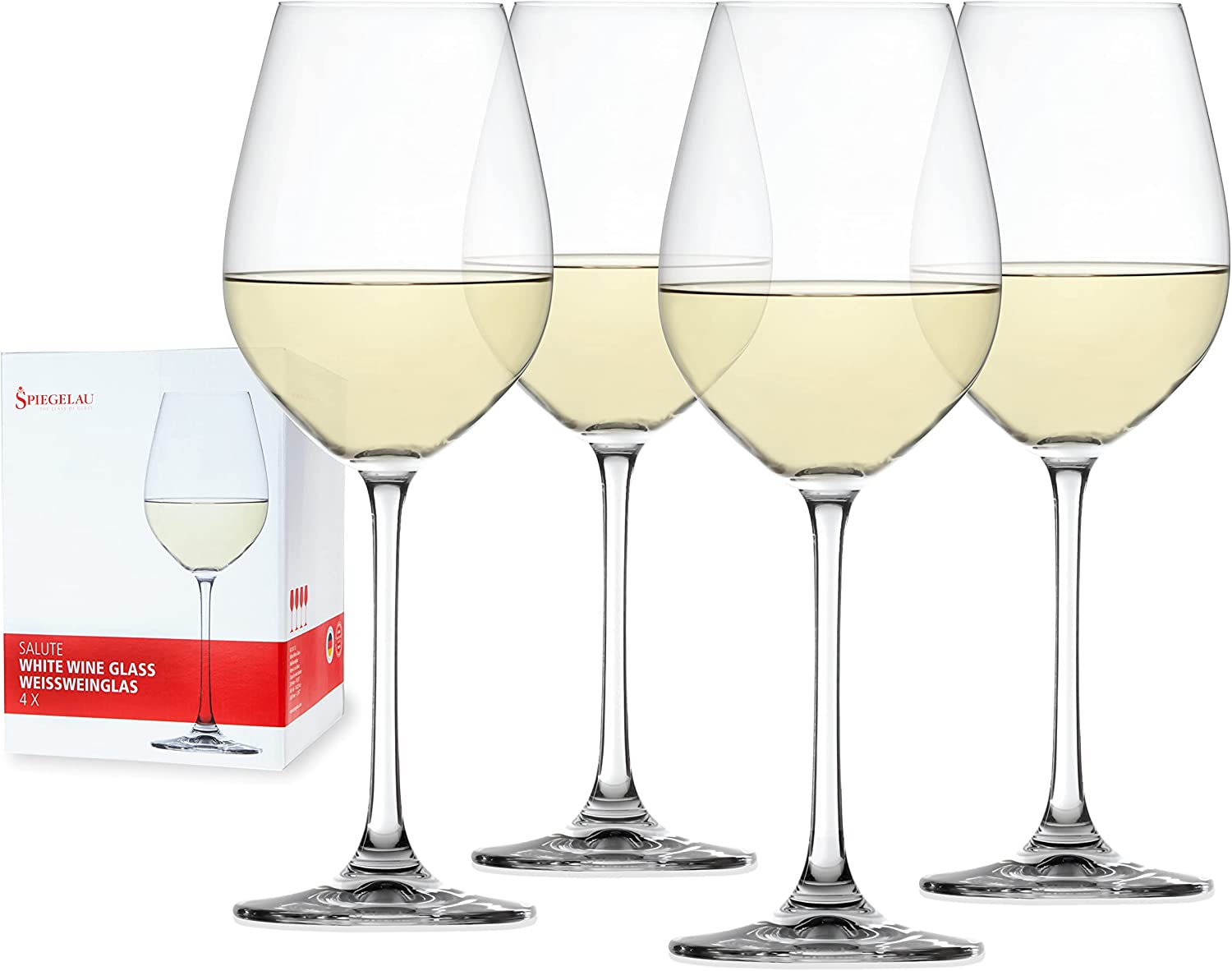 Spiegelau & Nachtmann Spiegelau 4720172 Salute Clear White Wine Glasses (Set of 4) by Spiegelau