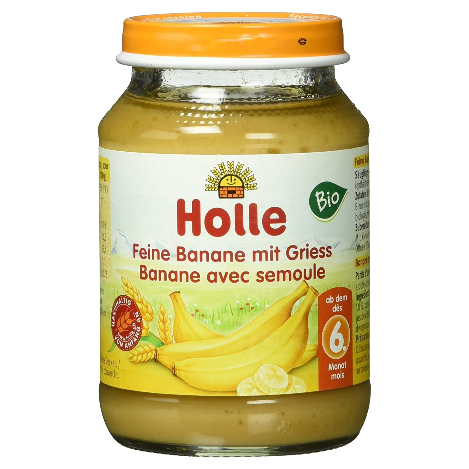 Holle Bio Feine Banane mit Griess, 190g
