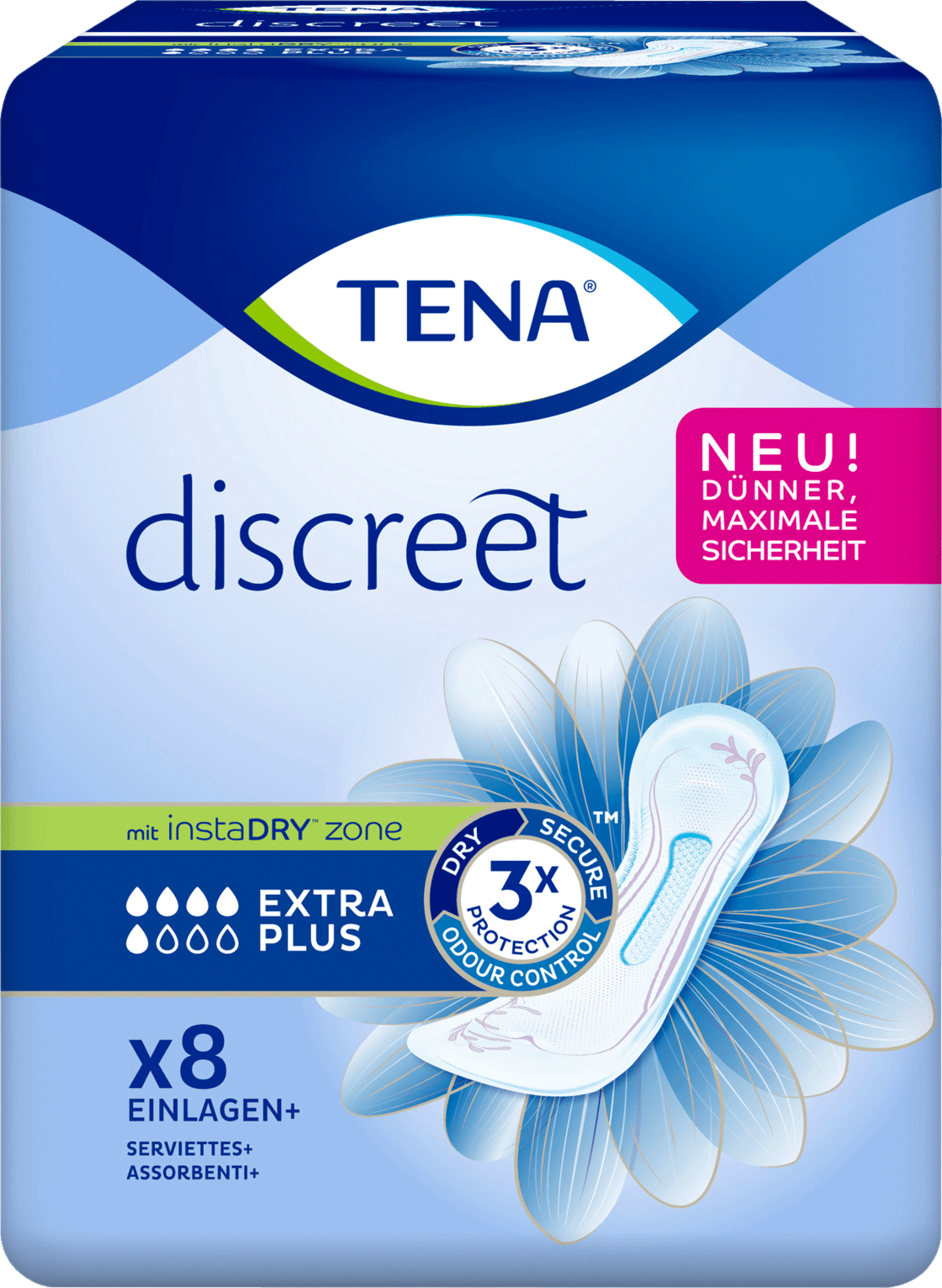 TENA Discreet Extra Plus Hygiene Inlay Weakness Of The Bladder, 8 St