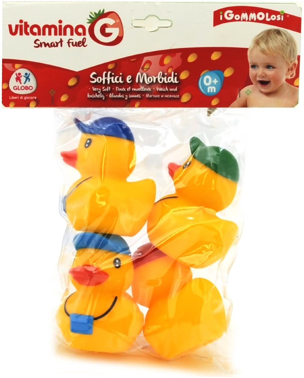 Globo Toys 05215 Textile Vitamina G Gomm Olosi Duck Set (4 Parts)