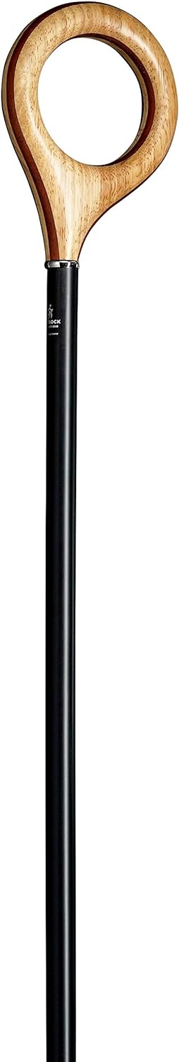 Orbit Walking Stick Matt Black Beech Material Length 90 cm to 112 cm Maximum Load 100 kg Circular Handle