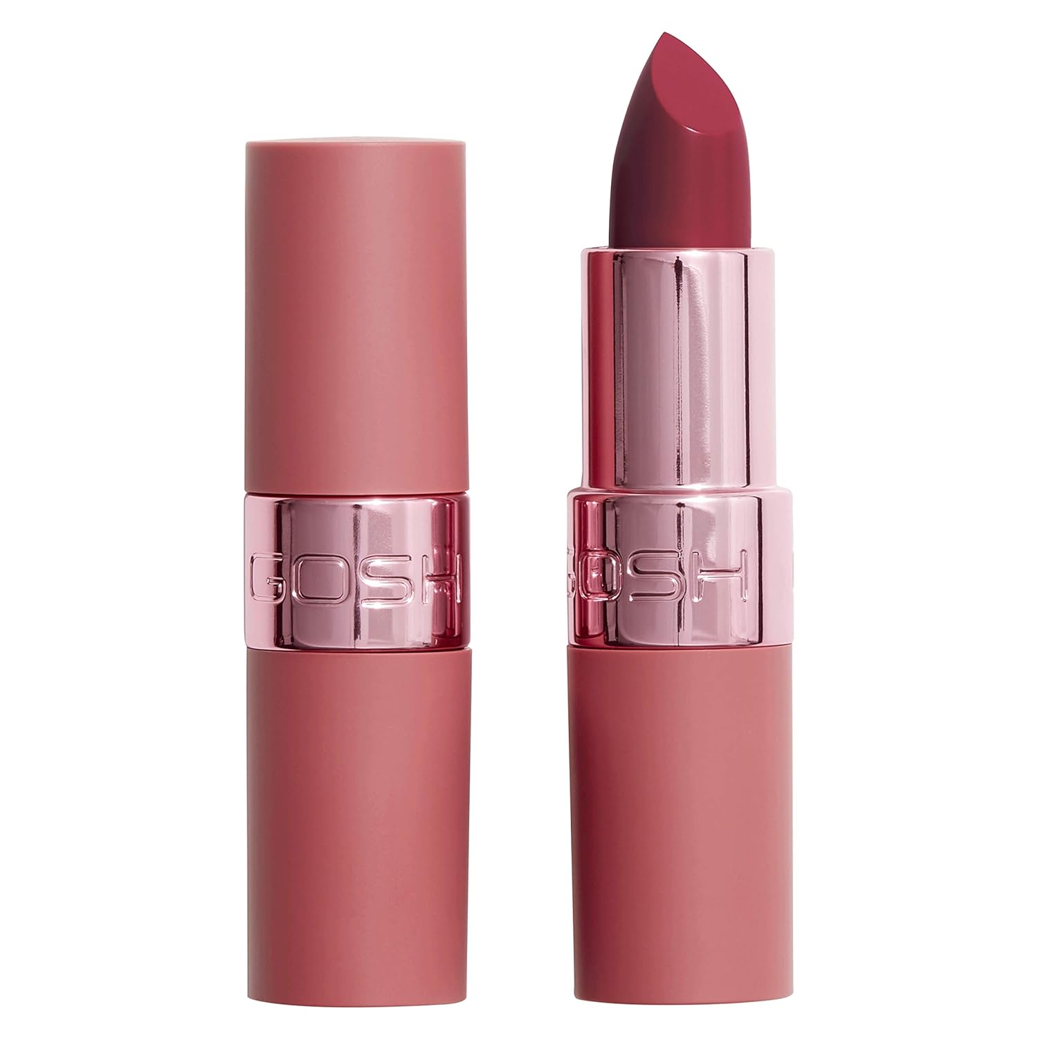 Gosh Luxury Rose Lipstick with Light Shimmer, Intense Pink Tones for a Radiant Result, Moisturises Soft Lips, Long-Lasting, Fragrance Free, 005 Seduce
