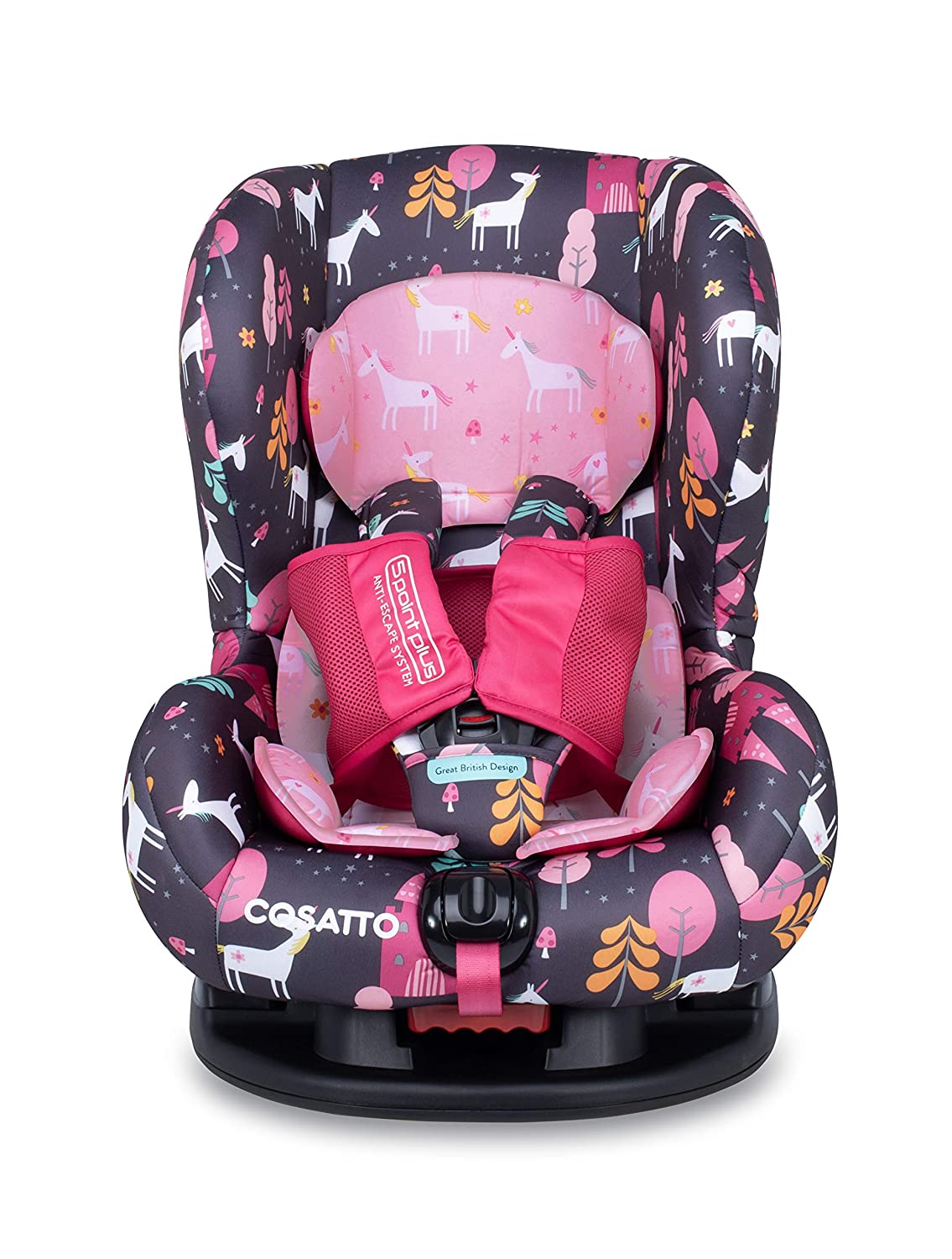 Cosatto Moova 2 Toddler Car Seat Group 1.9-18 kg, 9 Months-4 Years, Anti-escape, Forward with View Up, Unicorn Land
