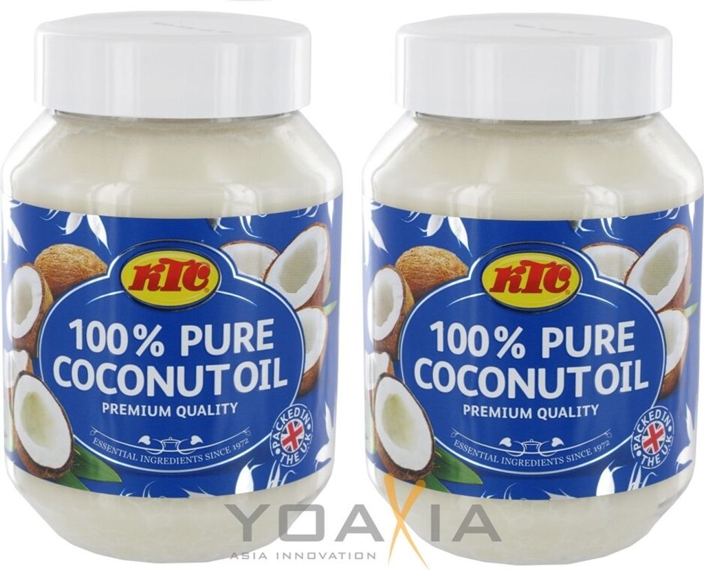 [ 2x 500ml ] KTC 100% Reines Kokosöl | Kokosnussöl | Pure Coconut Oil