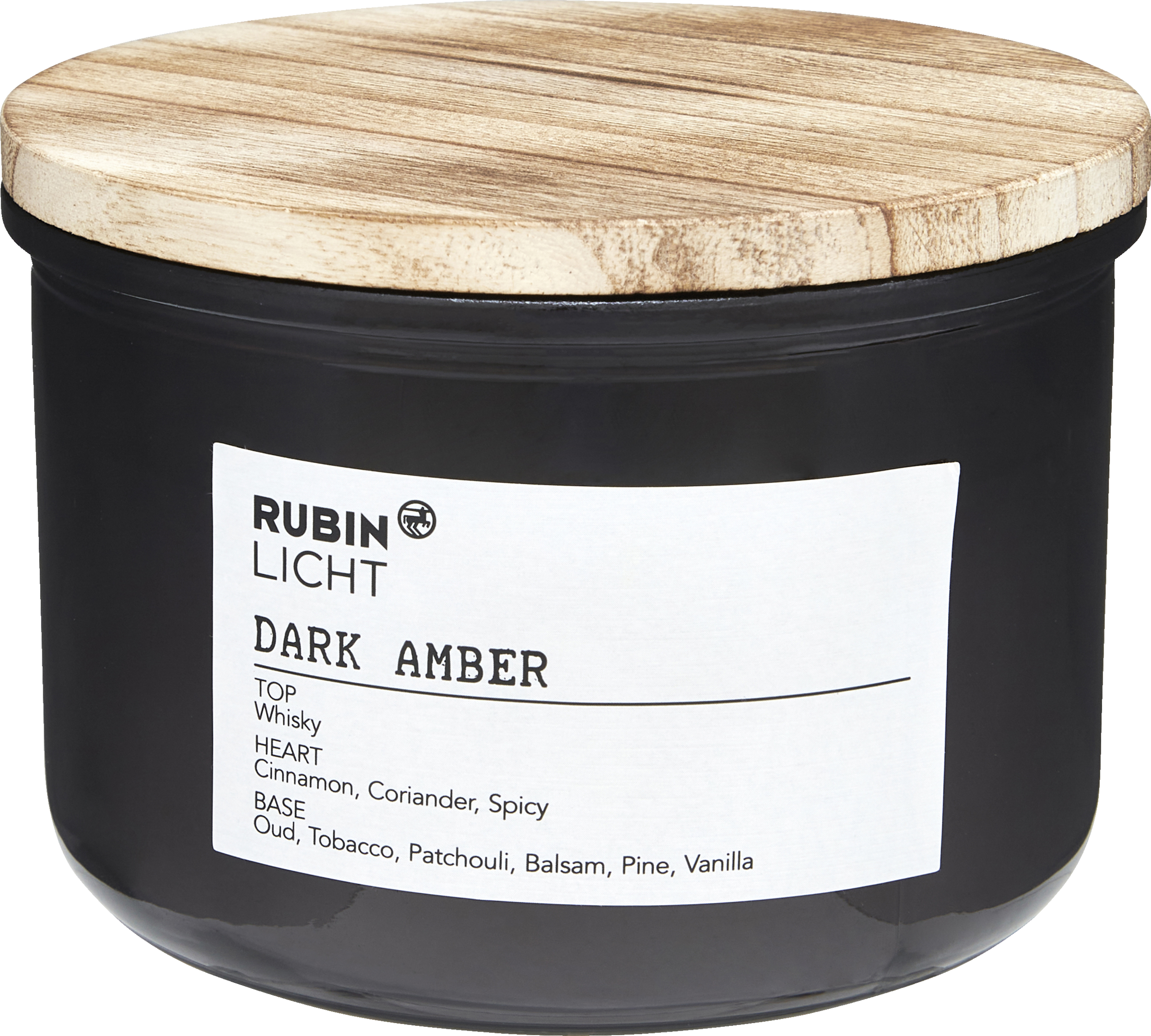 RUBIN LICHT 3-wick scented glass Dark Amber